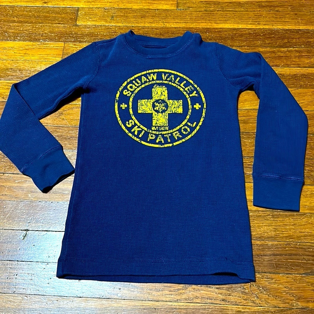 Eddie Bauer Boys Ski Patrol Thermal Long Sleeve Shirt, Sz 6
